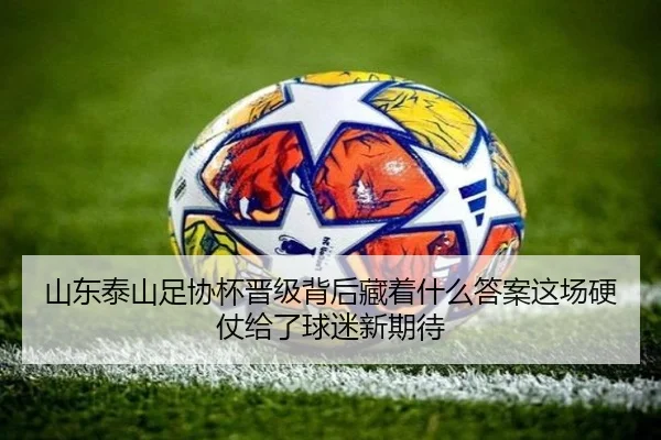山东泰山足协杯晋级背后藏着什么答案这场硬仗给了球迷新期待